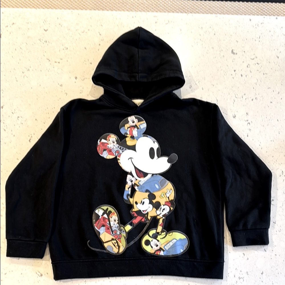 Disney Black Hoodie with Mickey Mouse Design